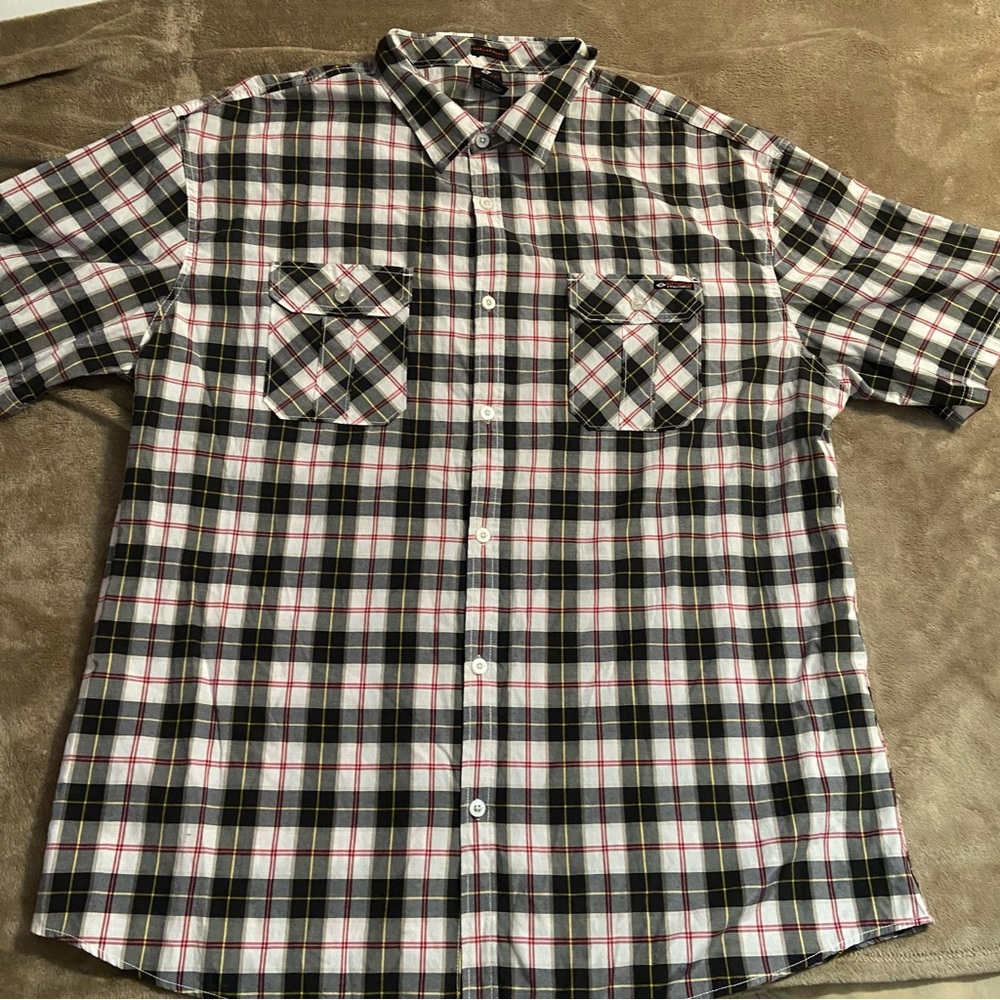 Enyce Sean combs plaid button up short sleeve shirt 6X XXXXXXL